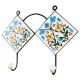 Turquoise Leaf Ceramic Tile Hook Online